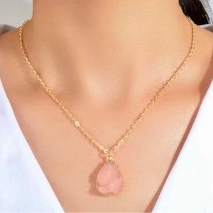 14k gold filled pink resin Necklace